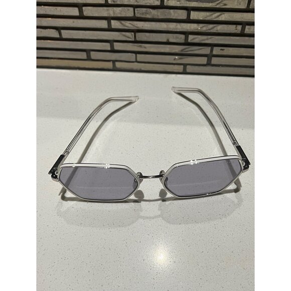 Prada Ladies Sunglasses Silver geometric Lens Square PR56YS - Picture 9 of 11